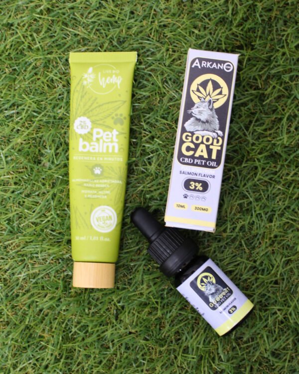 Pack CBD para mascotas con aceite de cáñamo y PetBalm natural de El Estanque