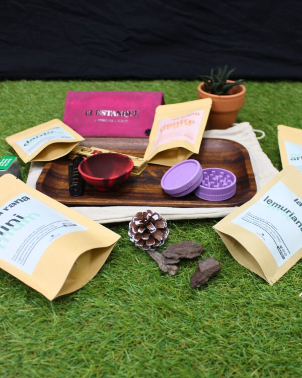 pack raw madera con flores de cbd y accesorios premium